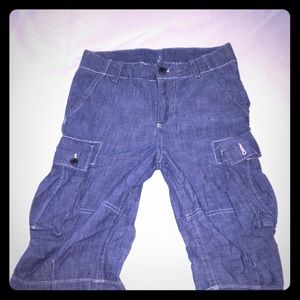 Jean cargo shorts